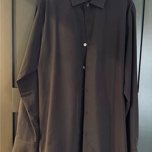 Mizzen+Main Men's Black Shirt, Size Large Trim Fit